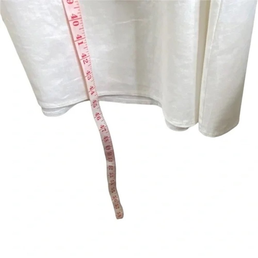 DOWN TO EARTH Off White Linen Rayon Blend Lagenlook Sleeveless Maxi dress Sz XL - Picture 3 of 6